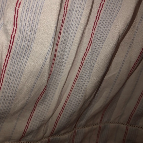 Forever  21 size medium white striped cold shoulder top - Picture 7 of 8